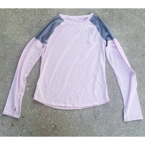 Avia mesh shoulder athletic top pink gray large (10/12) - Picture 1 of 8
